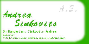 andrea sinkovits business card